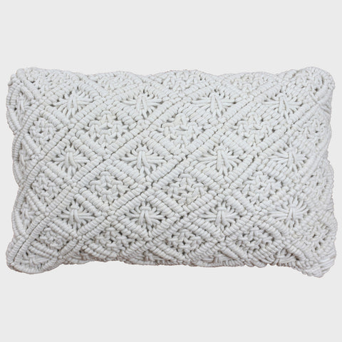 HANDEMADE COTTON MACRAME CUSHION PILLOW COVER /HOME DECOR ABSTRACT PATTERN