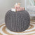 COTTON KNITTED POUF